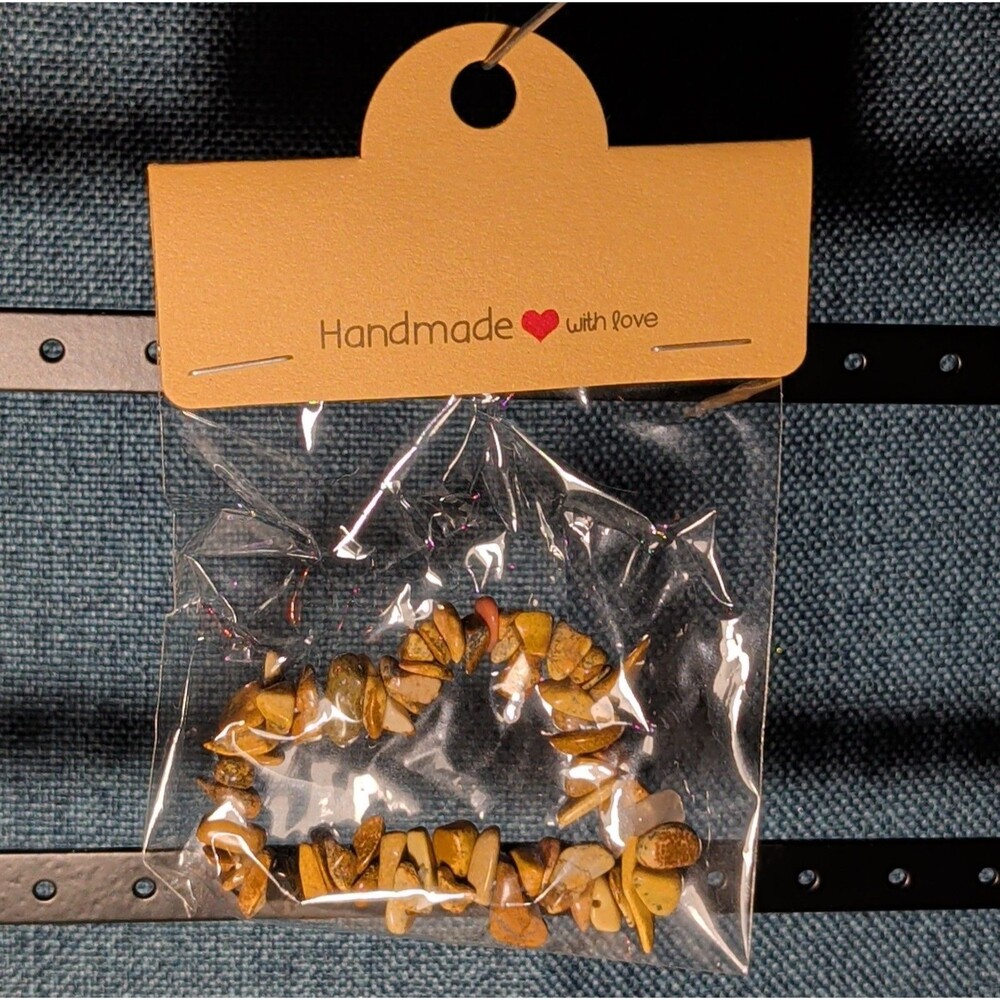 Handmade Artisan Natural Stone Chip Stretch Bracelet